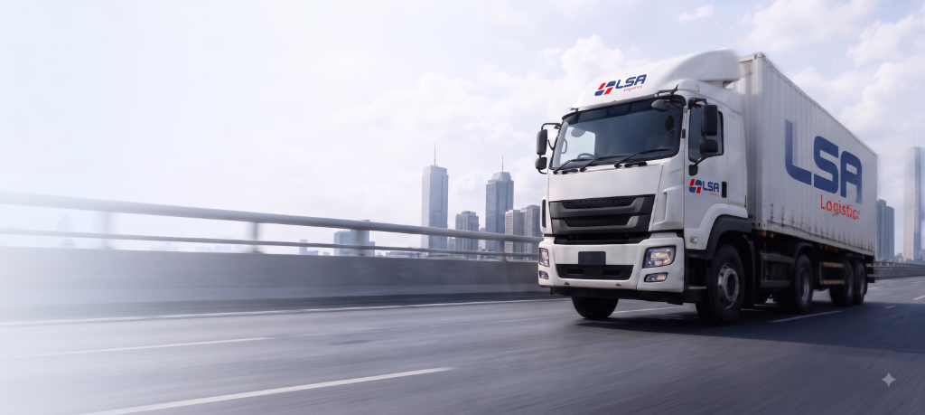 LSA Logistics Fleet Truck Background